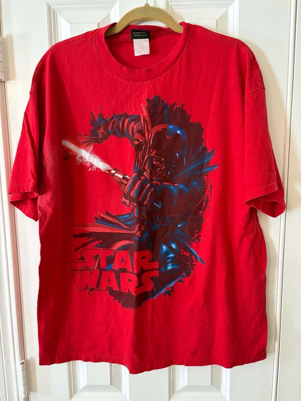 Vintage Star Wars Darth Vader Red Shirt Adult Extra Large XL